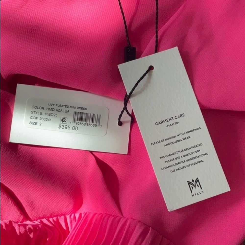 Milly, Livy Pleated Mini Dress, Size 2, Beautiful Detail, Great Quality, NWT - Picture 4 of 6